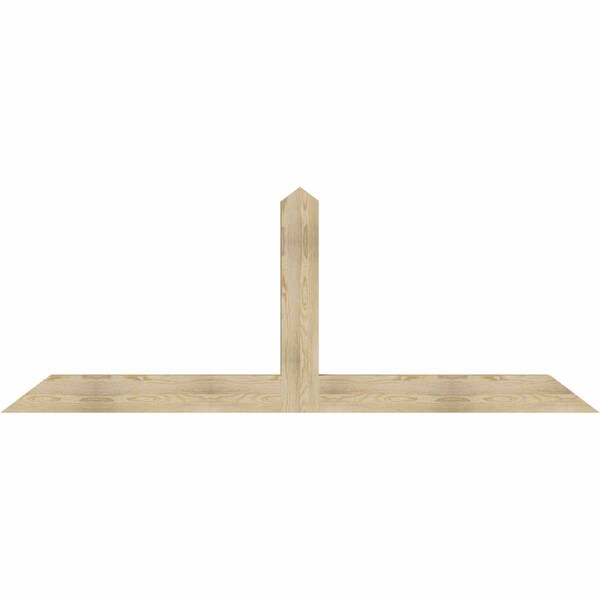 Ekena Millwork Portland Rough Sawn Timber Gable Bracket, Douglas Fir, 96"W x 36"H x 4"D x 6"F, 9/12 Pitch GBW096X36X0406POR00RDF - main